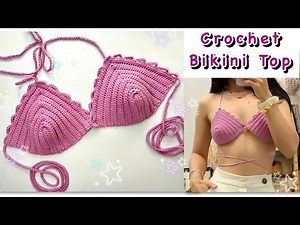 How To Crochet Summer Bikini Top Tutorial | Quick Crochet Bikini Top | Molina DIY