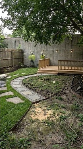 This Backyard Was COMPLETELY EMPTY… Then THIS Happened 😳 #beforeandafter #timelapse #diy