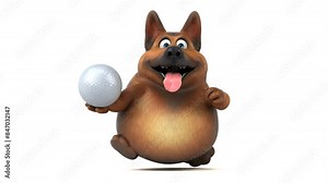 Fun german shepher dog - 3D Animation