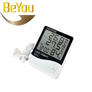 [Hot Item] HTC-2 Digital Clock Thermometer Hygrometer LCD Display Electronic Temperature Humidity Meter