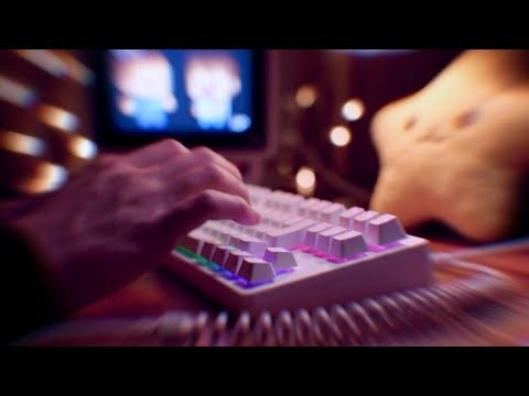 Late Night RGB Keyboard ASMR 🌧️ Dark Room Typing Sounds