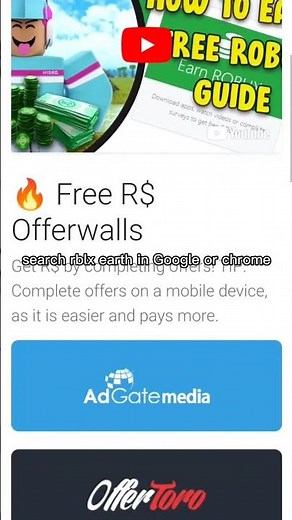 ways to earn a robux with rblx.earth!