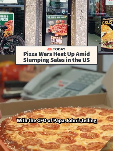 Major pizza restaurant chains are facing new challenges to entice customers, and now they're offering deep discounts, new side options and celebrity endorsements to bring in consumers. The promotions come as a new report finds sales growth among pizza shops is lagging behind alternative fast food options. NBC’s Joe Fryer reports for TODAY. #TODAYShow