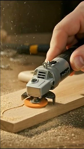 Miniature Angle Grinder in Action – Ultra Realistic Macro