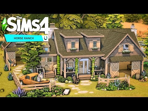 Family Ranch House 🐎 The Sims 4 Horse Ranch Speed Build