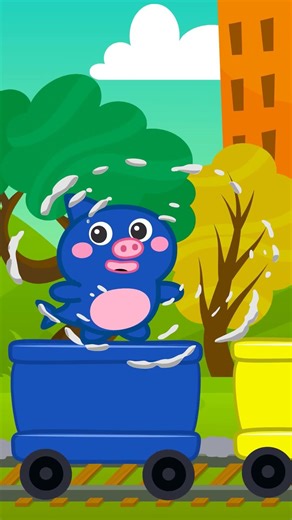Peppa Shark Color Train Adventure 🚂 | Learn Colors for Kids #kids #kidssong #kidslearning