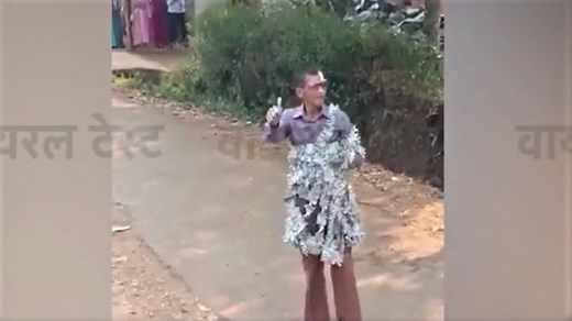 Viral video of man exploding firecrackers on body!