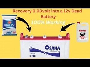 How To Renew 12v Battery Sealed Lead Acid Battery Recovery battery acid using salt water
