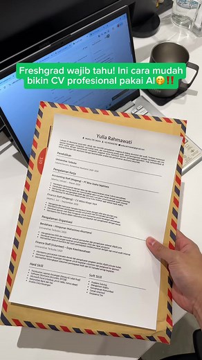 Kenapa baru tau sekarang? bikin CV jadi lebih gampang dan otomatis pake AI😭‼️ #tipskerja #mahasiswa #tipsmahasiswa #cvats #lamarkerja