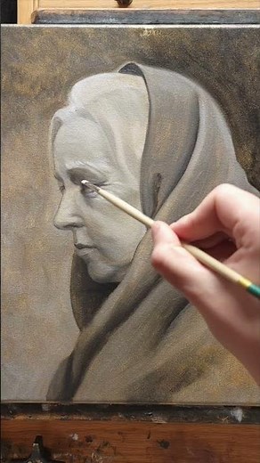 Portrait Painting in Grisaille #shorts