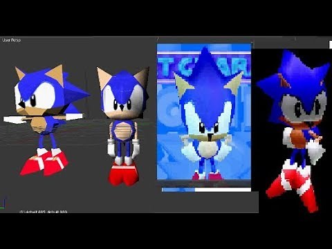 A closer look at 3D Saturn Sonic models