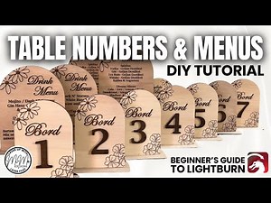 DIY Wedding Table Numbers & Menu Holders | LightBurn Tutorial with Acmer P3 Laser