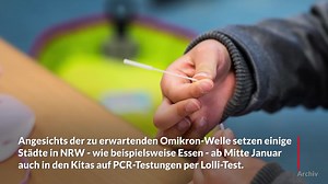 4.9K views · 14 reactions | Angesichts der zu erwartenden Omikron-Welle setzen einige Städte in NRW ab Mitte Januar auch in den Kitas auf PCR-Testungen per Lolli-Test. Diese finden allerdings auf freiwilliger Basis statt. | WAZ | Facebook