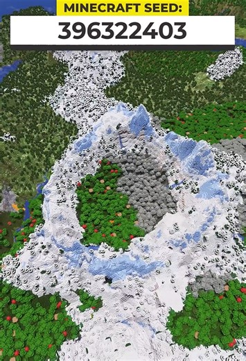 Minecraft split biome mountain circle seed – pale garden & dark forest