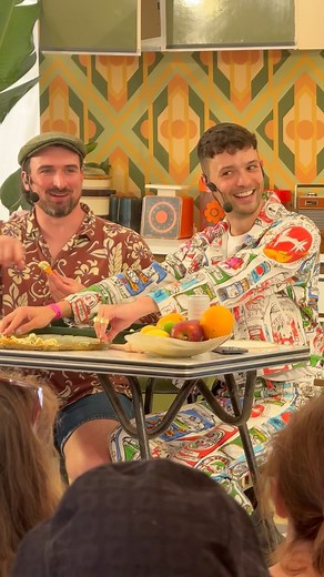 The Simpler Life? with James & William LIVE @alltogethernow.ie! We spoke about hosting the perfect dinner party, the beauty of trays & how useful they can be and also introduced the audience to how divine @cashelfarmhousecheese & @helloblanconino Smoky Chipotle is as a canapé! Thanks guys for the samples, they went down a storm. We also held a competition for clearing a table with a tray as fast as possible. Don’t underestimate a tray! Thanks for asking us, @alidunworth 🩷 (wearing my @aoifecawl
