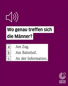 Hör zu und beantworte die Frage aus dem A1-Prüfungsteil "Hören" #goethezertifikat #deutschprüfung