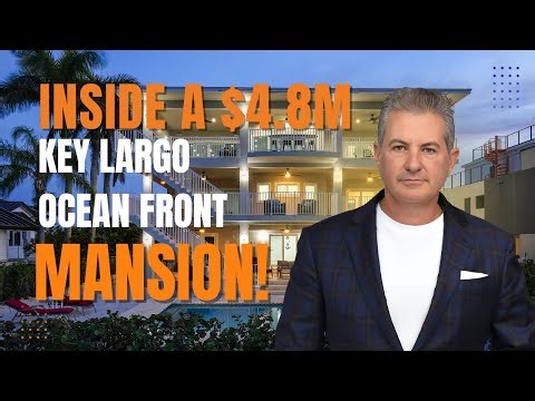 INSIDE a $4.8M Key Largo Oceanfront Mansion! 🌊 Private Dock, Dual Boat Lifts & Luxury Living