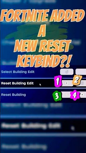 New Reset Keybind Setting in Fortnite 🤔 #fortnite #fortniteshorts #fortnitesettings #fortnitetips