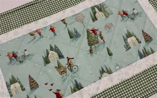 Christmas Village Quilted Table Runner, Reversible Holiday Decor, St. Patricks Day Quilted Table Runner, Shamrocks, (13 3/4" X 22") - Etsy