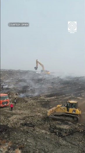 DPWH nag-deploy ng heavy equipment sa pag-apula sa Navotas landfill fire