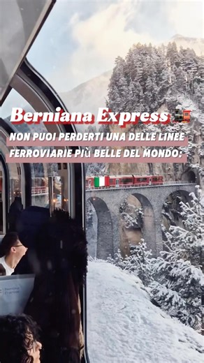 🚂 Berniana Express 😲LINEE FERROVIARIE PIÙ BELLE DEL MONDO#italia #treno #bernina #berninaexpress