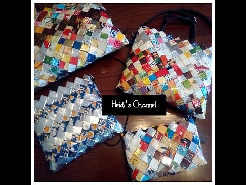 How to make wallets/bags with sandwich wrappers/How to make a bag with sandwich wrappers/Candy wr...