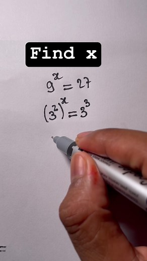 24K views · 905 reactions | Find x if 9^x=27 #basicmathematics #solveequations | Maths Daily | Facebook