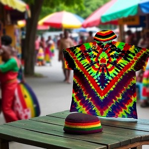 2XL Rastafarian Tie Dye Shirt: Handmade Reggae Festival Clothing - Etsy