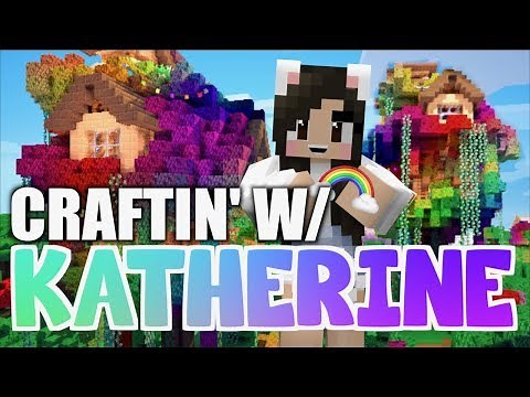 💙 Minecraft Rainbow Treehouse! Craftin' w/ Katherine Ep. 15
