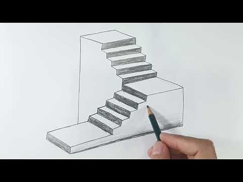 HOW TO DRAW STAIRS EASY STEP BY STEP | EASY 3D STAIRS DRAWING TUTORIAL