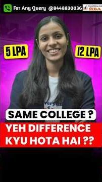 Same MBA, Different Salary 😳 5 LPA vs 12 LPA Truth”