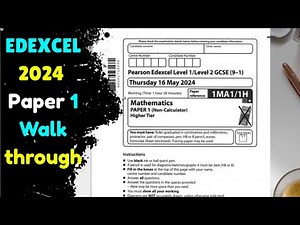 GCSE Maths Paper 1 Revision | Edexcel 2024 Paper 1 Walkthrough