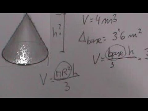Cone height given base area and volume