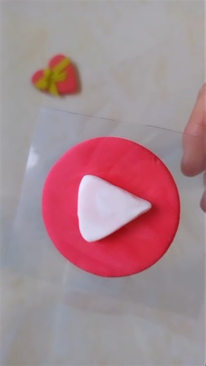 Making a Clay YouTube Logo 🔴▶️ #ClayYouTubeLogo #ClayArt #MiniatureArt #DIYClay