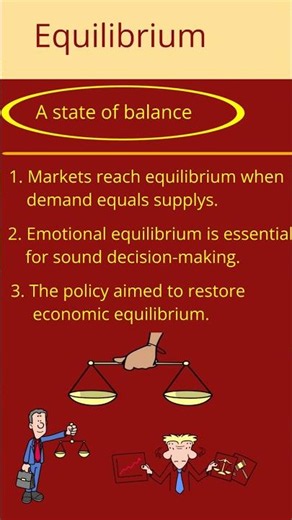 Equilibrium Explained Easily!#newwords #vocabs #economy #shorts #trending