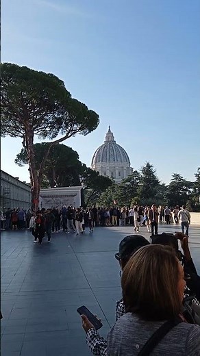 Live footage at Saint Peter's square Vatican City Italy