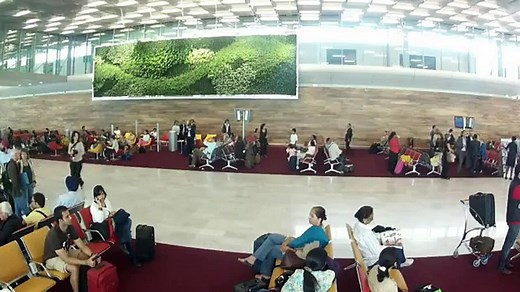 Le personnel d'Air France danse à l'aéroport