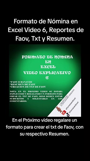 Formato de Nómina en Excel Video 6, Aportes de Faov, con su resumen y Txt, según las nóminas calculadas #Excel #Nomina #plantillas #exceltips #recursoshumanos #talentohumano #Calculo #venezuela🇻🇪 #formato #rrhh #video #videoviral #videos