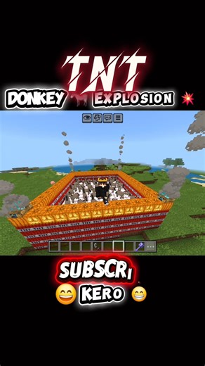Donkey explosion in minecraft 💥❤️‍🔥 #minecraft #shorts #shortsfeed