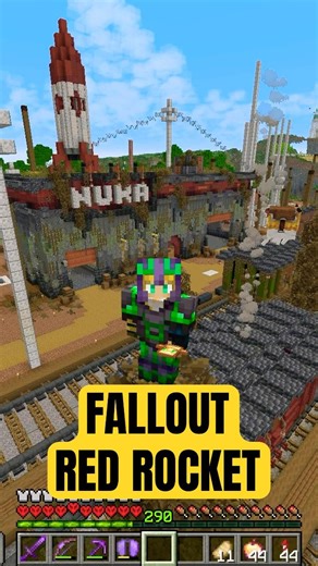 Fallout Inspired Train Station in Minecraft Survival