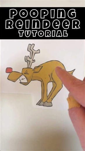 DIY CARDBOARD TUTORIAL POOPING REINDEER #cardboardcraft #cardboardcrafts #craftideas