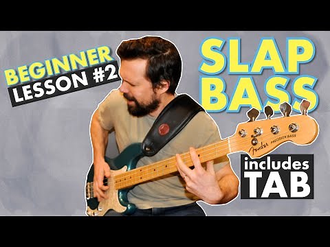 Beginner SLAP BASS LESSON 2 (TAB included)