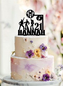 Disco Dancer Birthday Cake Topper, Disco Theme Party, Disco Ball, Party Dance Sparkle, Personalised Cake Topper With Name & Age,celebration - Etsy