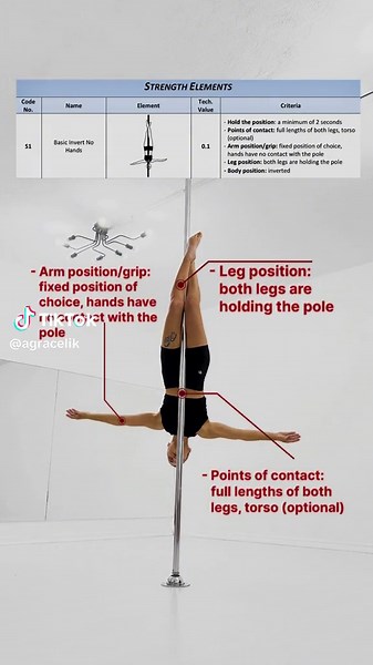 Learn Pole Dance Basic Invert Without Using Hands