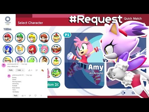 MARIO AND SONIC AT THE OLYMPIC GAME TOKYO 2020 | Gameplay (2 Players) Amy VS Blaze
