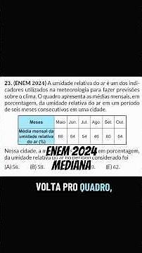 How to calculate the MEDIAN: An explanation of the 2024 ENEM exam question (Step by Step)