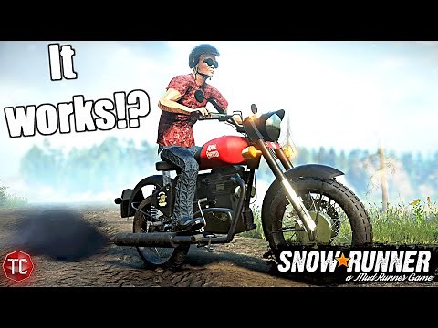 SnowRunner: a NEW MOTORCYCLE mod that Actually WORKS!? (Kinda...)