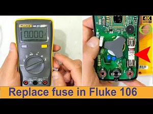 How to replace the 11A Bussmann fuse in the Fluke 106 multimeter