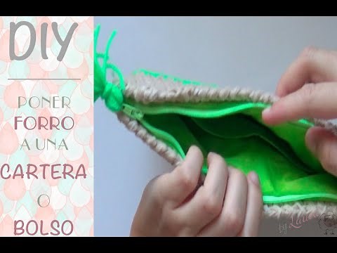 Add lining and zipper to a bag ♥ Laura DIY