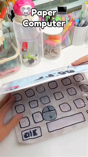 🐀 on Instagram: "⌨️DIY Jumbo Paper Computer💻!? #crafts #diy #cute #cutecrafts #craft #papercrafts #art"